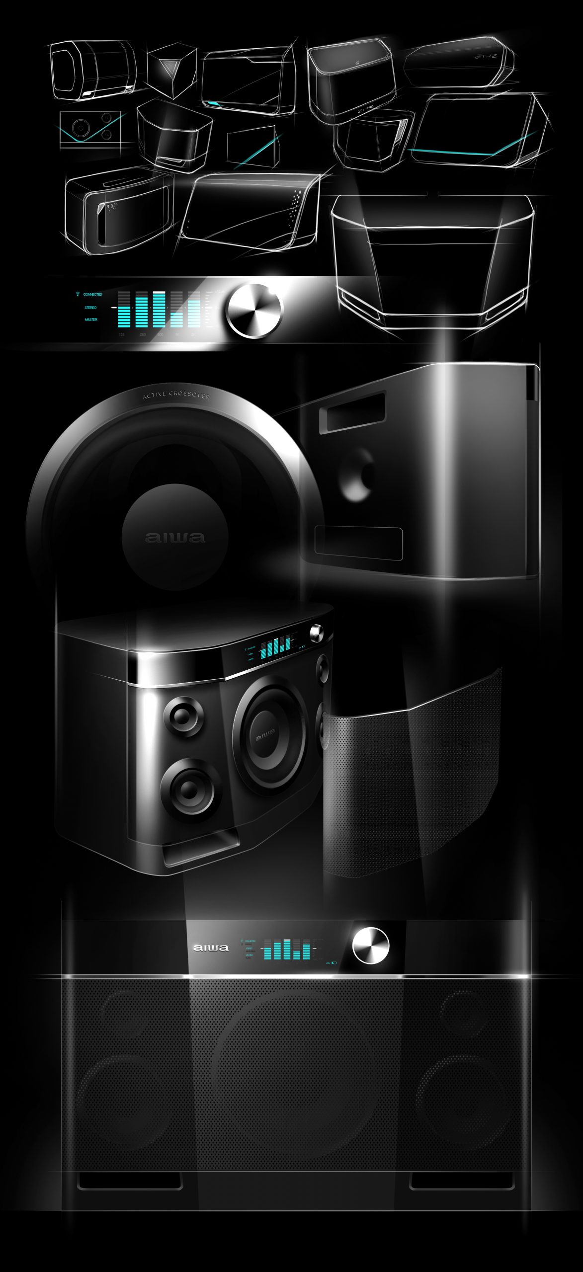 aiwa bluetooth speaker industrial design 25